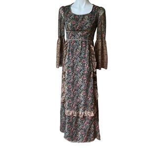 PBJ by Jerrel VTG 70’s Cottage-Core Prairie Dress, Junior Sz 7